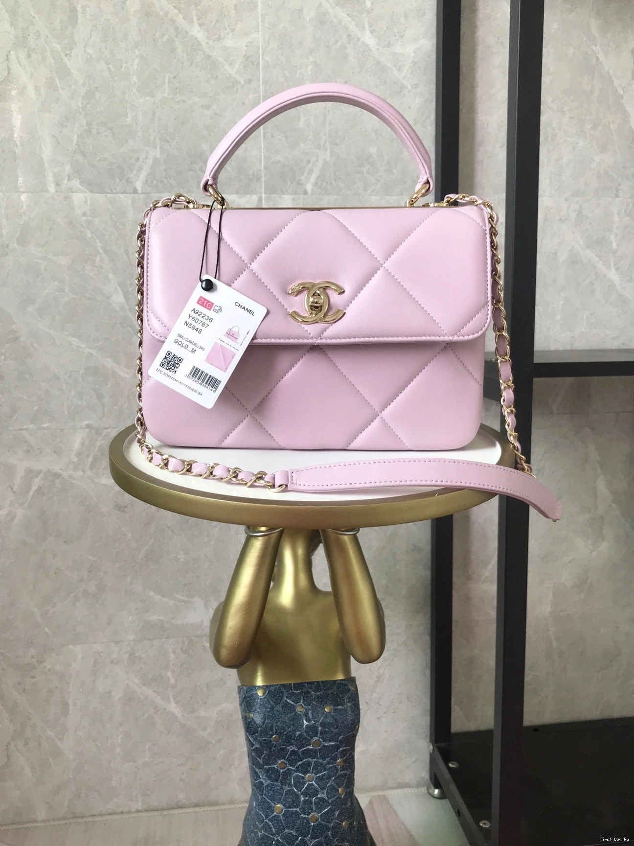 Firstbag Ru WITH BAG HANDLE TOP FLAP CHANEL 0810